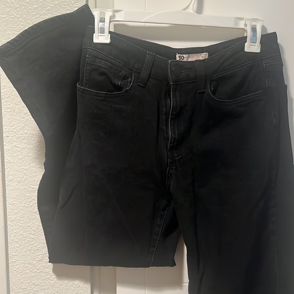 SO Juniors Black High Rise, Straight Leg Jeans - Picture 2 of 3